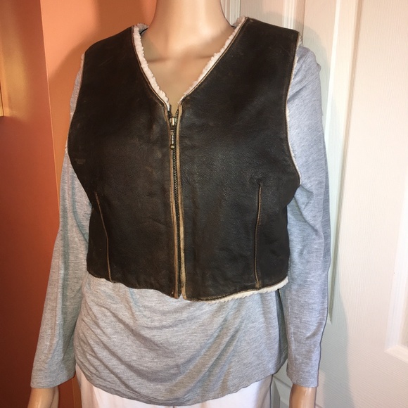 Leather and Sherpa vest from Limited - Picture 7 of 8